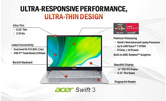 Acer Swift 3 Thin & Light Laptop